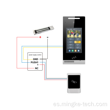 Intercomunicador de teléfonos de la puerta de video multi-aparición con bloqueo magnético